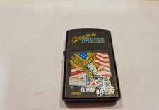 Old Lighter Advertising  Trucking Born to be Free Eagal American Flag new flint