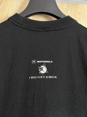 00s Motorola Inc Vintage T Shirt Mens Size XL Black USA Apple Windows Nokia Sony