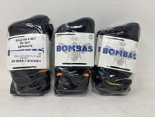 Bombas Youth Kids Better Black Crew Calf Socks Lot of 9 Pairs XS Shoe Size 1-4