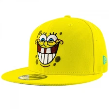 SpongeBob SquarePants Big Face New Era 59Fifty Fitted Hat Yellow