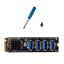 4 Ports USB 3.0 PCI-E Riser Card M.2 M to PCIE Extender Riser Expansion Card
