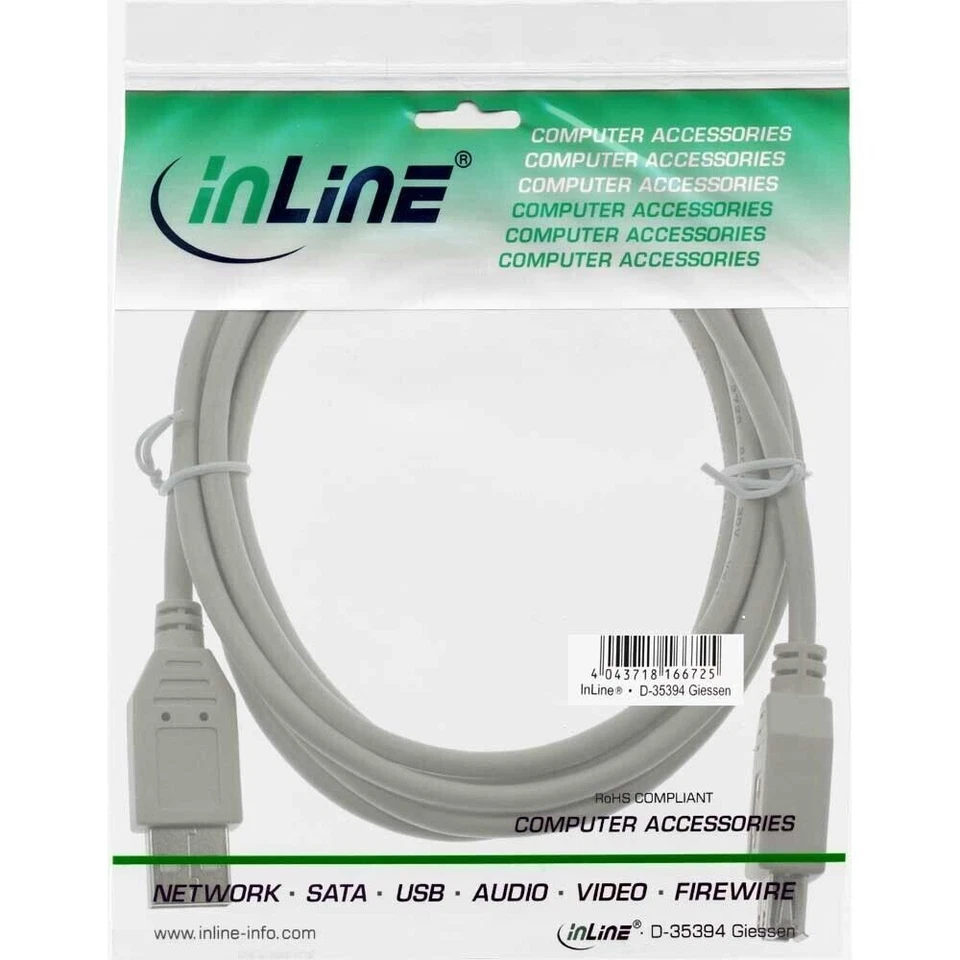 InLine Cavo USB 2.0, Prolunga, Type A, maschio / femmina, beige, 0,3m - Immagine 3 di 3