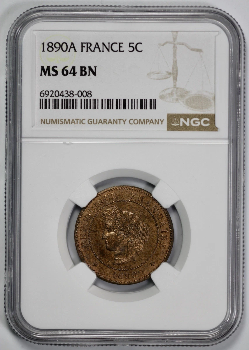 1840 Essai France Décime ブロンズ MS 64 BN Grade MS 64 French Coins for sale | eBay