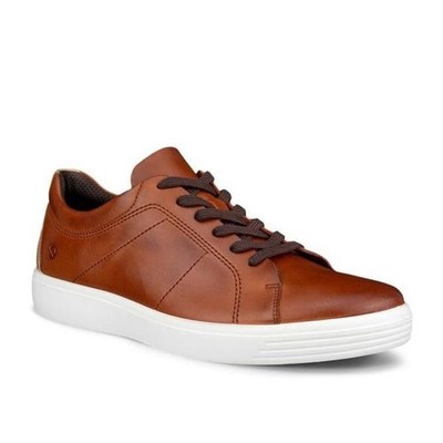 Ecco Men's Soft Classic Lace Up Sneaker Cognac Powder Shoes EU 39 Size 5 - 5.5