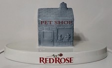 Wade England Whimsies Red Rose Pet Shop Glossy Ceramic Building (No Animals)