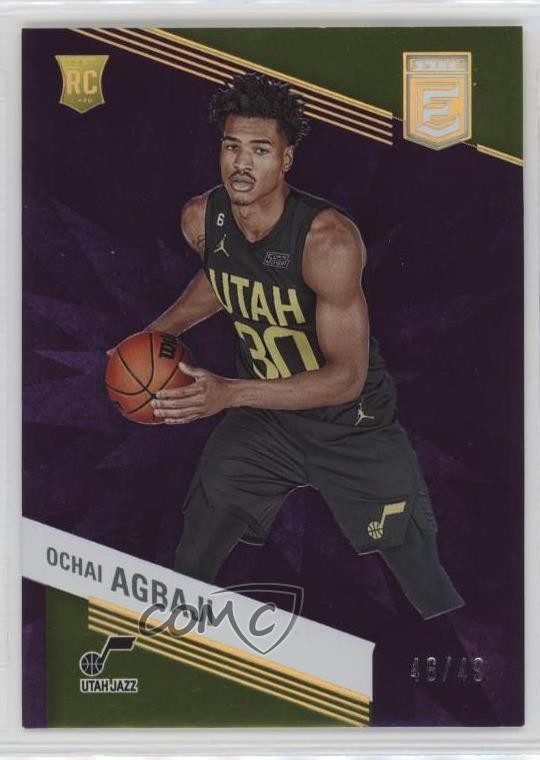 2022-23 Donruss Elite Rookies Purple 46/49 Ochai Agbaji #242 09pe