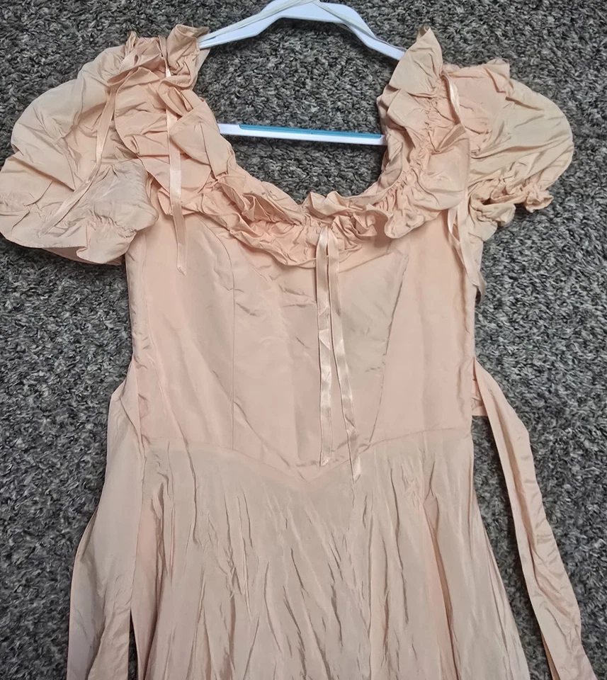 Vestido De Colección Talla 9/10 Color Melocotón Hecho en Unión Boda Dama de honor Baile de graduación Foto 2 de 4