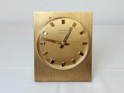 Kienzle design Tischuhr Messing schwenkbar Vintage Uhr Gold TOP