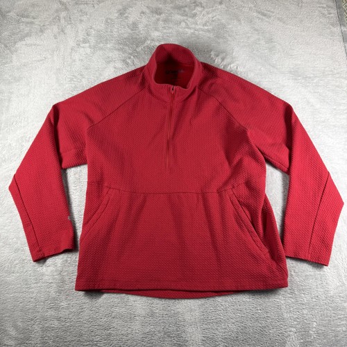 IBKUL Sweatshirt Mens XL Red Golf Performance Pullover Kangaroo Pocket Athletic