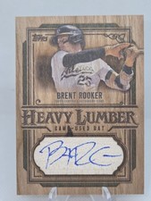 2025 Topps Update Heavy Lumber Game Used Bat Auto SSP Brent Rooker #HLARU-BRO