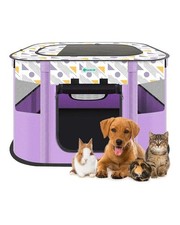 Portable Foldable Pet Playpen Exercise Kennel Tent  For Dogs Cats Large