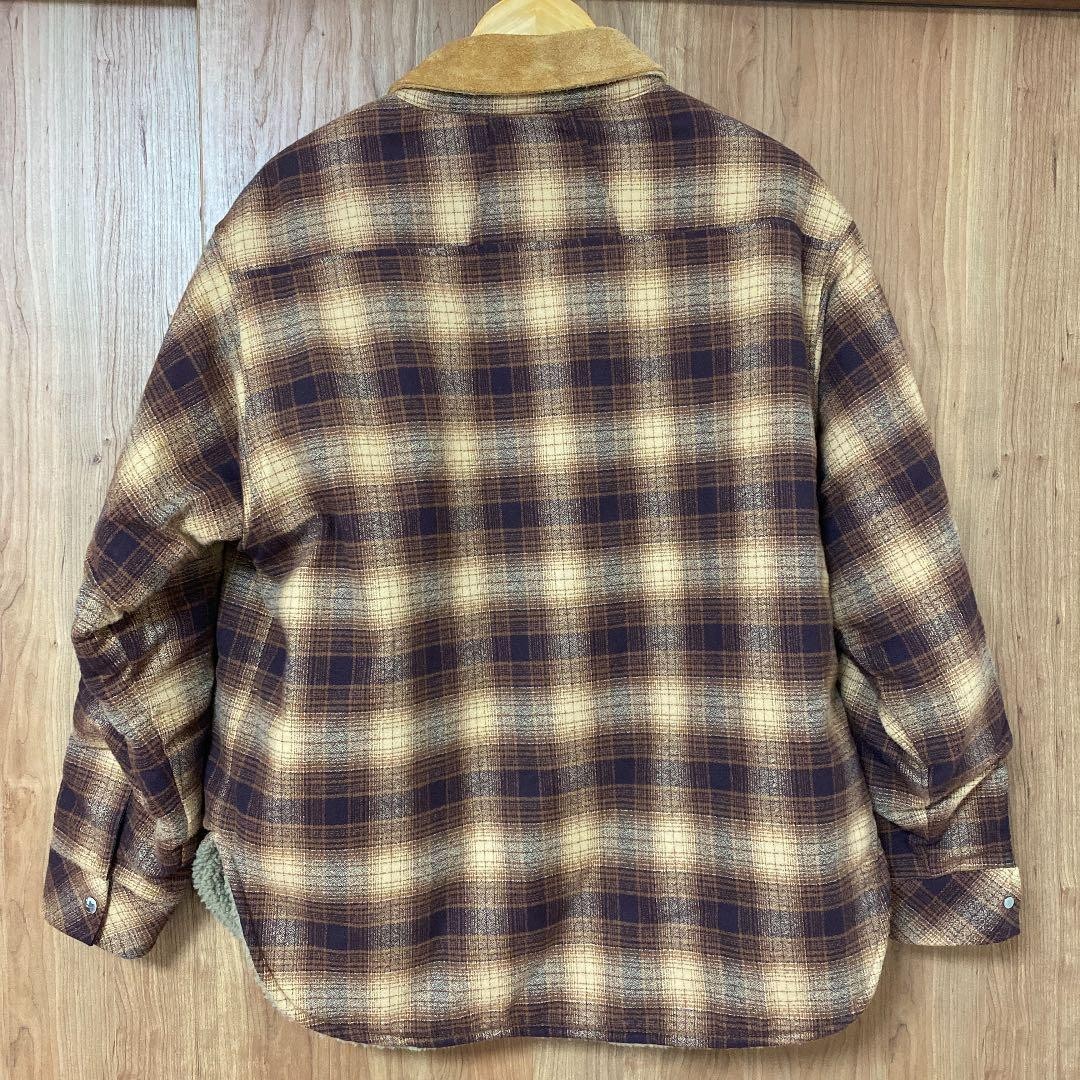 RHUDE SHEPRA SNAP WITH SUEDE COLLAR BOA LINED SHIRT JACKET M LUXURY WARM Auth image 5