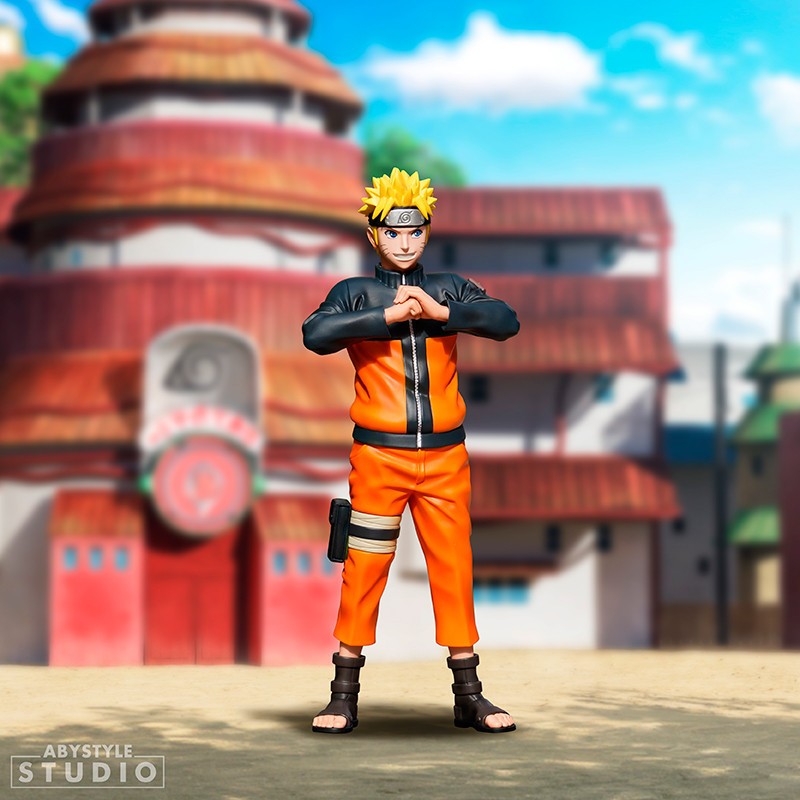 Figurine Naruto Shippuden SFC ABYstyle avec socle emblématique de Konoha