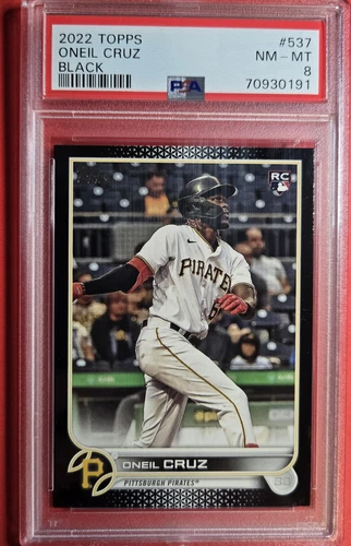 2022 Topps Series 2 BLACK 18/71 Oneil Cruz #537 PSA 8 Rookie RC Pirates