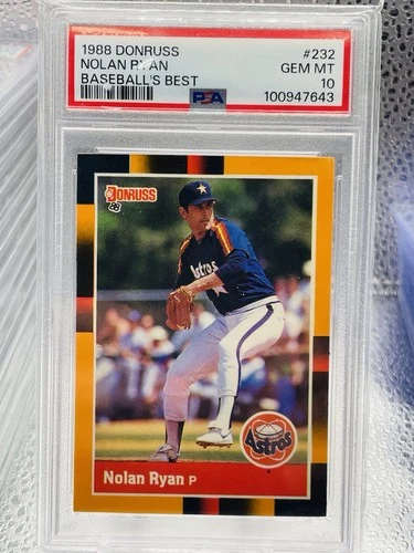 NOLAN RYAN - 1988 Donruss Baseball's Best #232 PSA 10 HOF ASTROS - RARE