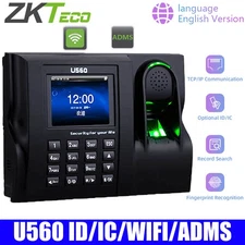 ZKTeco U560 ID/IC/Wifi/ADMS Biometric Fingerprint Time Clock Attendance Terminal