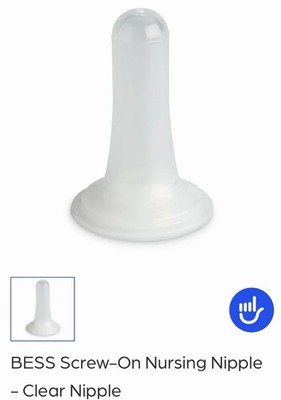 5 pack BESS Screw-On Livestock nursing Nipple-Clear