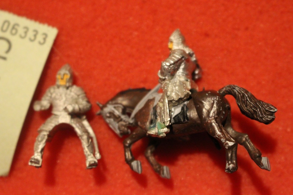 2 x Incomplete Metal Knights of Minas Tirith Gondor Metal Figures 