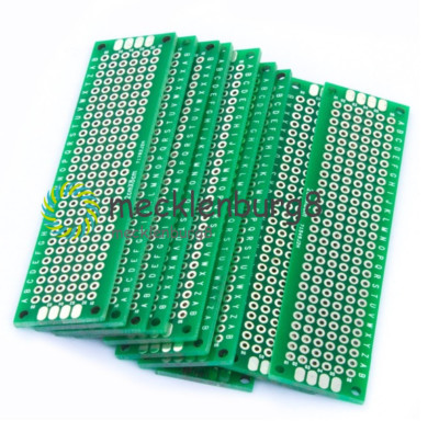 10PCS Double Side Prototype PCB Bread board Tinned Universal 2x8 cm 20x80 mm FR4