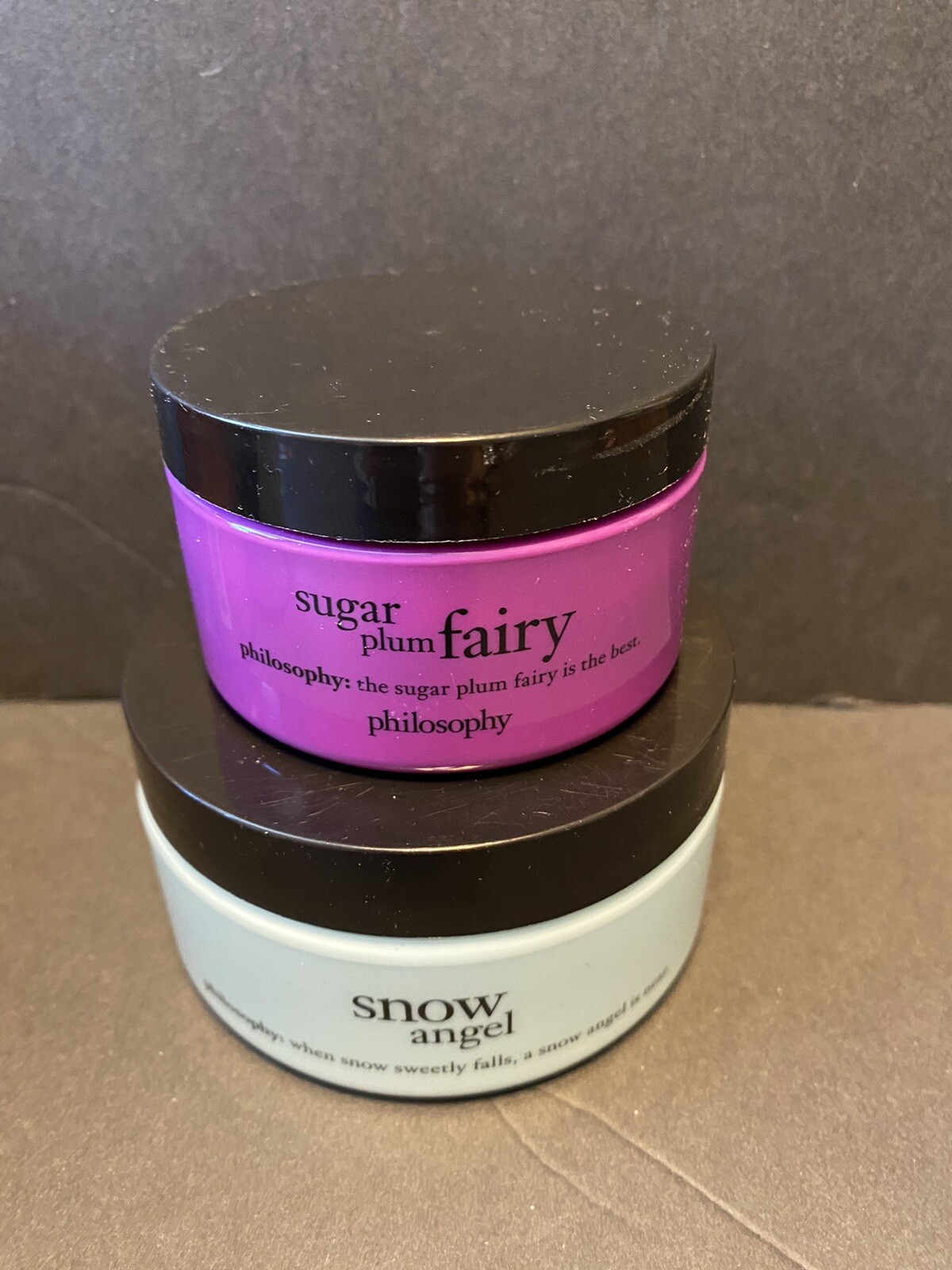 Philosophy Sugar Plum Fairy Glazed Body Souffle 4 FL OZ & Snow Angel 8