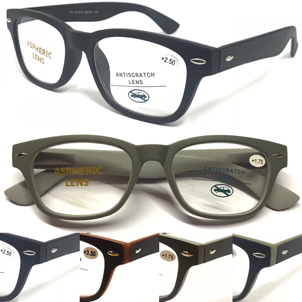 Reading Glasses +1.0~+2.0,+2.5,+3.0,+4.0 Retro Design/Spring Hinges R878