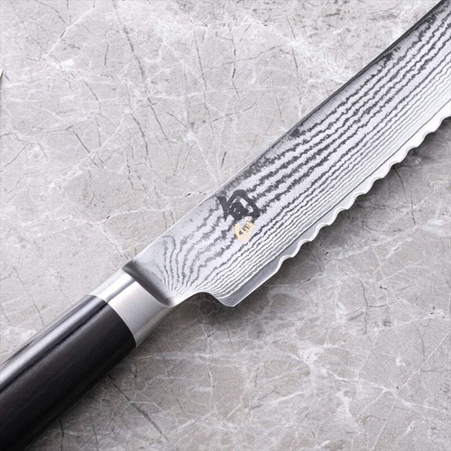 KAI Shun Classic Bread knife 225mm DM0705 Stainless Steel Damascus Pattern NEW - Picture 2 of 6