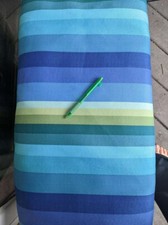 Richloom Striped stripe green Teal blue Indoor Outdoor Fabric buy by the yard OT