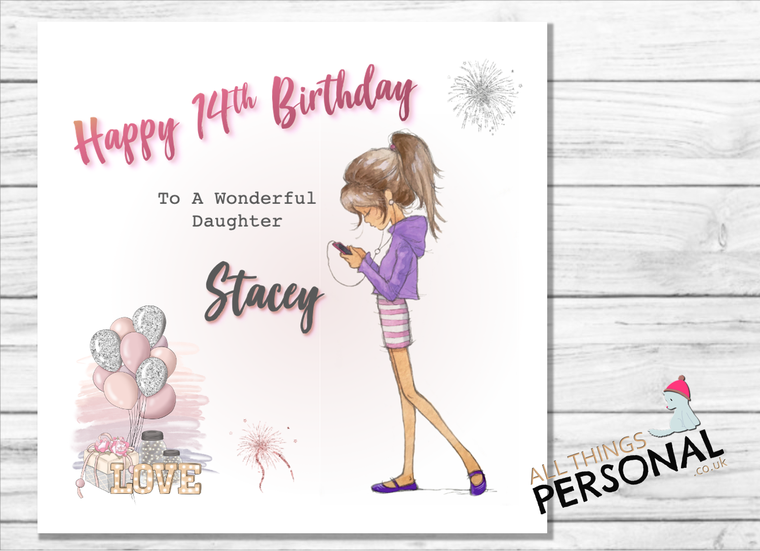 Personalised Birthday Card. Daughter, Granddaughter, Daughter-in-law, Sister, Niece. Friend - Foto 6