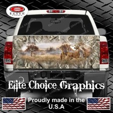 Whitetail Buck Ob Camo Truck Tailgate Wrap Vinyl Graphic Decal Wrap