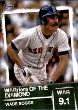 2020 Topps WARriors of the Diamond #WOD-50 Wade Boggs Boston Red Sox