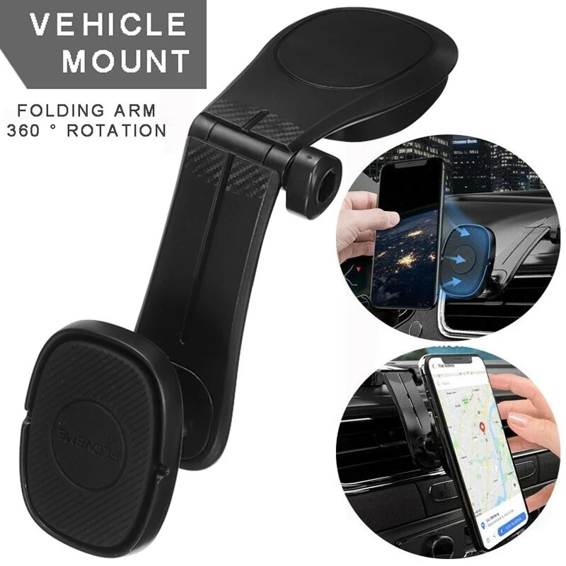 360° Rotation Magnetic Phone Holder Foldable Car Mount Stand Dashboard Universal - Image 4 of 4