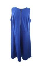Michael Michael Kors Plus Size Amalfi Blue Zip-Front Sleeveless Dress 14W