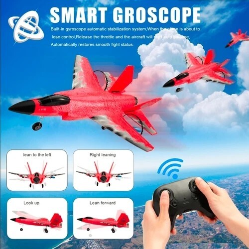 Red RC Airplane F35 Remote Control Jet Plane 2.4Ghz Smart Gyro with 3 batteries - Picture 9 of 15