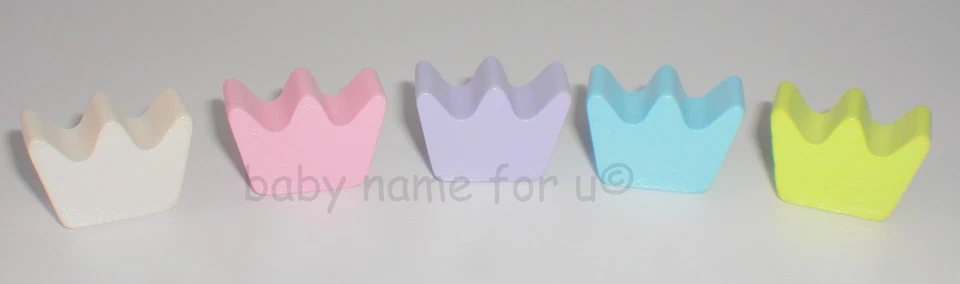 Schnullerkette mit Namen Kleiner Prinz Mamas Schatz Krone Junge Baby blau Holz - Bild 3 von 4