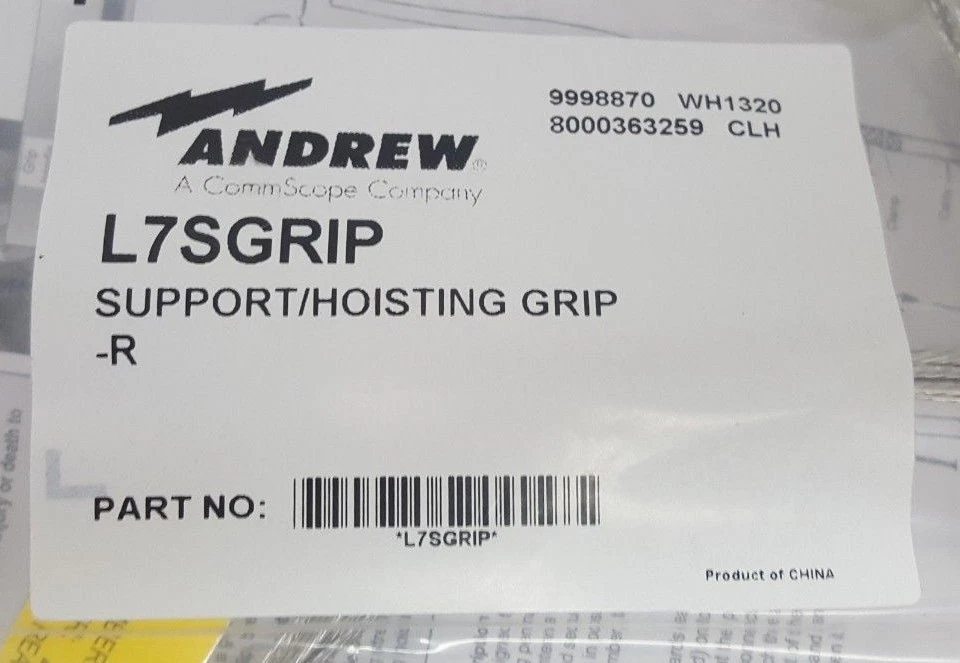 Brand New Andrew (CommScope) Support / Hoisting Grip - R (L7SGRIP) HGC158X - Image 2 of 3