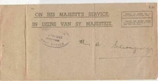 Namibia On His Majestys Service Keetmanshoop Post Office Cancel  Cover Ref 35407