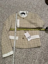 ZARA TEXTURED SHORT BLAZER SIZE SMALL
