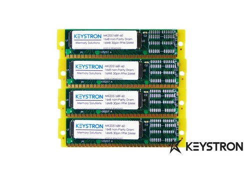 4x 16MB 64MB 30pin 16x8 SIMM RAM MEMORY 60ns per Apple Performa Quadra Mac IIsi - Foto 1 di 1