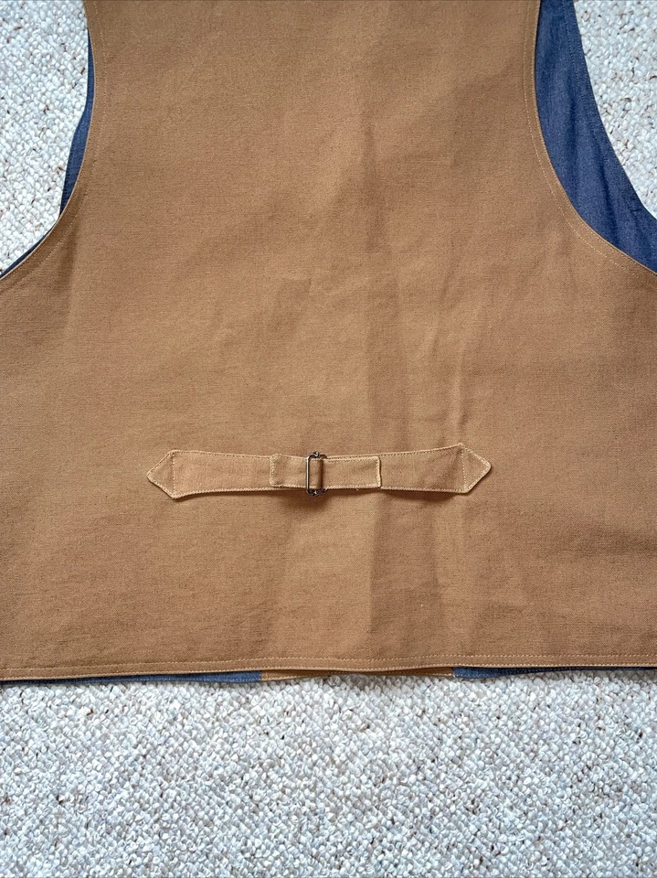 Frontier Classics Old West Victorian Tan Single Breasted Vest 2XL - Image 4 of 4