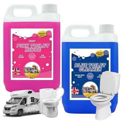 2er Pack Kombi Pink & Blau Wohnmobil & Wohnwagen Toilettenflüssigkeit & Spülreiniger