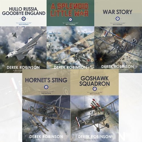 Derek Robinson By Derek Robinson 5 Books Set Hullo Russia,Goodbye England