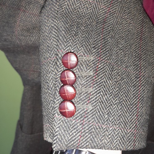 M&S Timothy Everest Yorkshire Tweed By Moon Wool Green Mix Jacket UK 42S 107cm - Picture 5 of 14