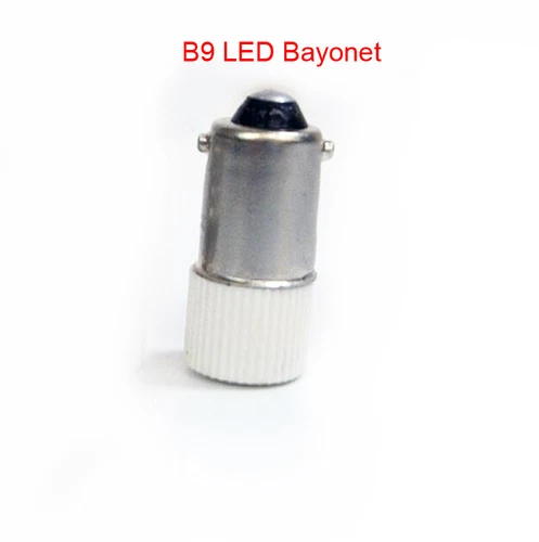 B9 Bajonett LED Instrumentenglühbirne Warnlampe 0,5W 6,3V 12V 24V 110V 220V 380V - Picture 4 of 6