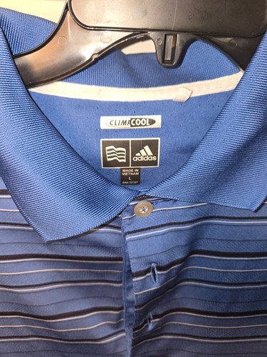 Adidas L Clim Cool Golf Polo T-shirt Men Short Sleeve Athletic - Picture 4 of 4