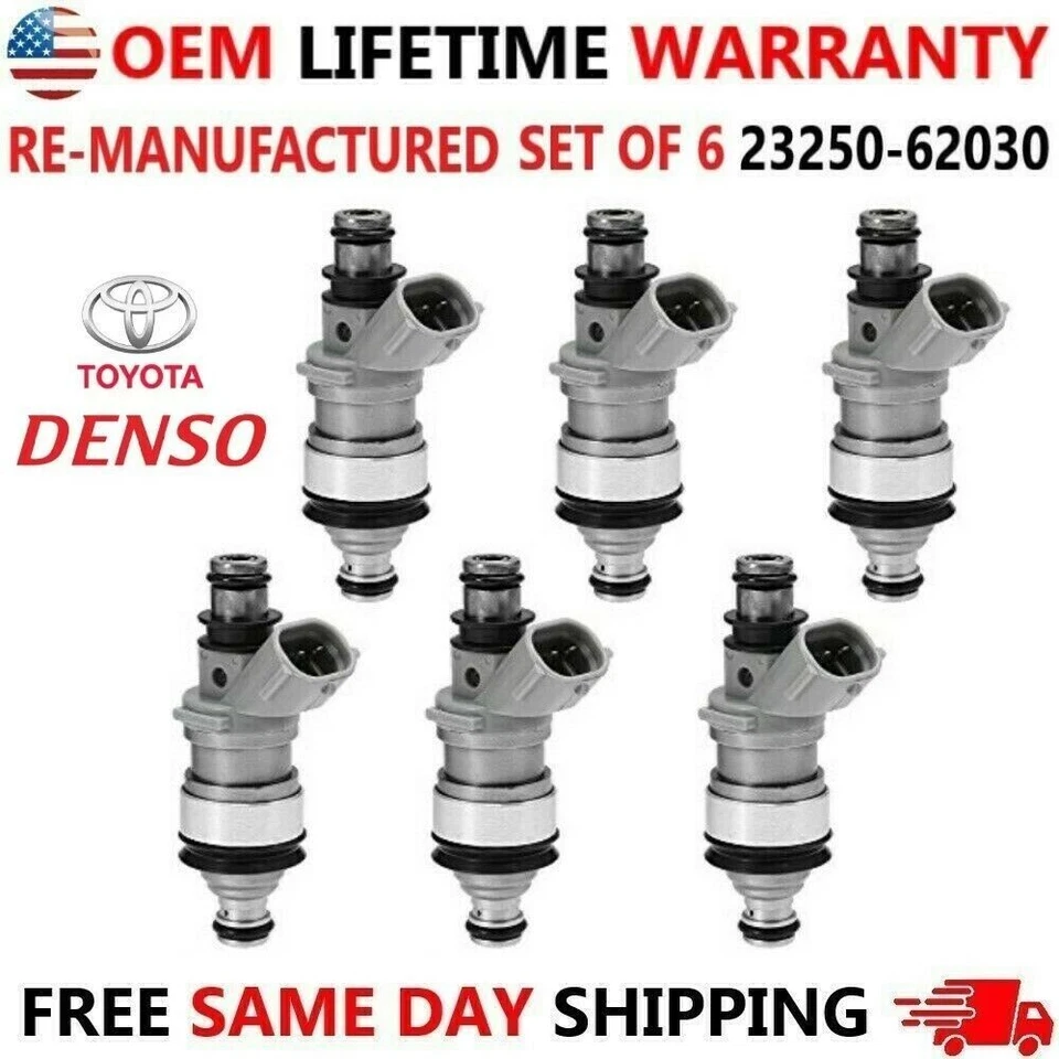 NUEVO OEM DENSO 6x inyectores de combustible aptos para Toyota Avalon 1995, 1996-1999 3,0 L V6 Foto 2 de 4