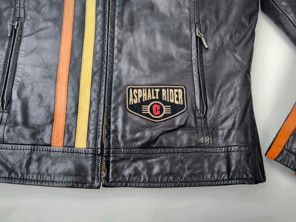 Chevignon Lederjacke Seven Roads Asphalt Rider schwarz Gr. S Biker - Bild 4 von 4