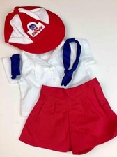 AMERICAN GIRL MOLLY CAMP CAMPING OUTFIT SHIRT TIE Cap/Hat Shorts Arm Band PC tag