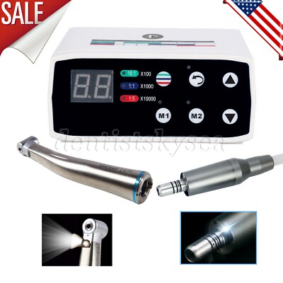 Dental Brushless LED Electric Micro Motor /1:1 Increasing Handpiece DS Freeship