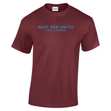 East London t shirt Hammers Boleyn Upton Park North Bank Chiken Run Claret NFCC