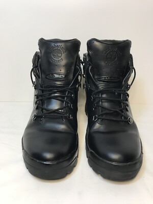  Timberland Vibram Waterproof Mid Black Leather Work Boot (Field) - Men's 10 